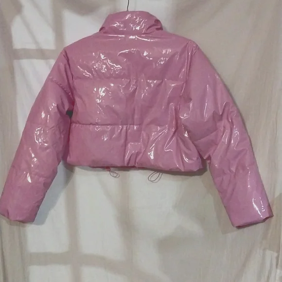 PrettyLittleThing Pink Puffer Jacket - Picture 4 of 4